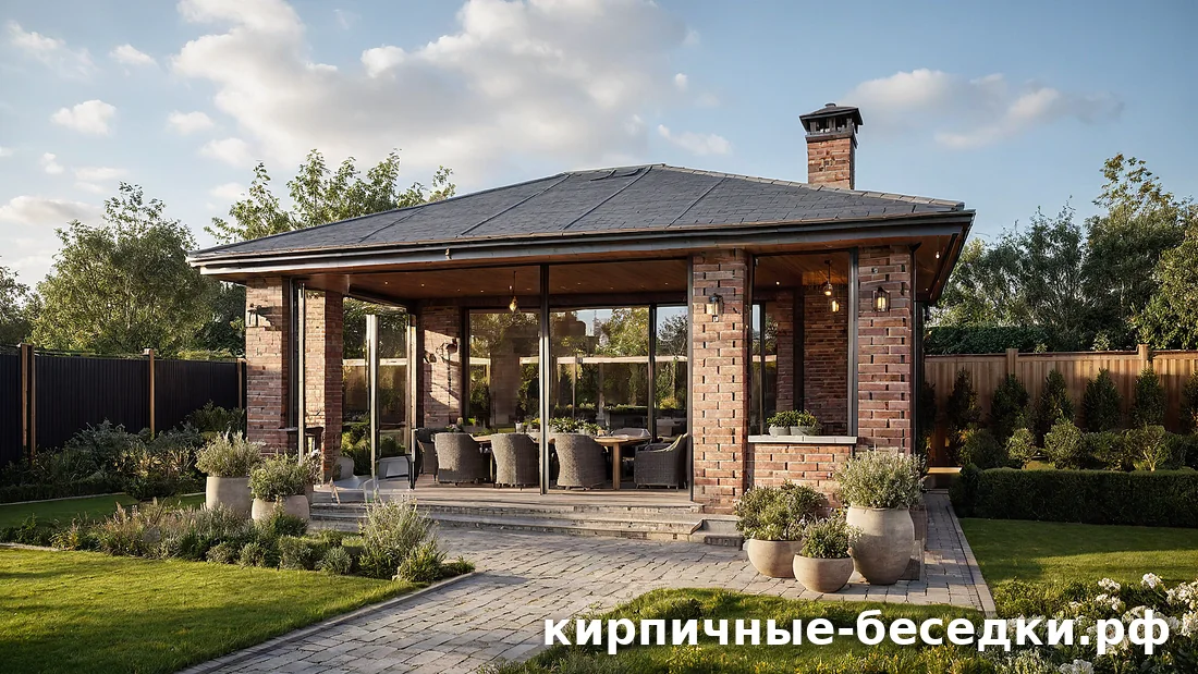 Электричество в беседке из кирпича: как проводят и что закладывают заранее