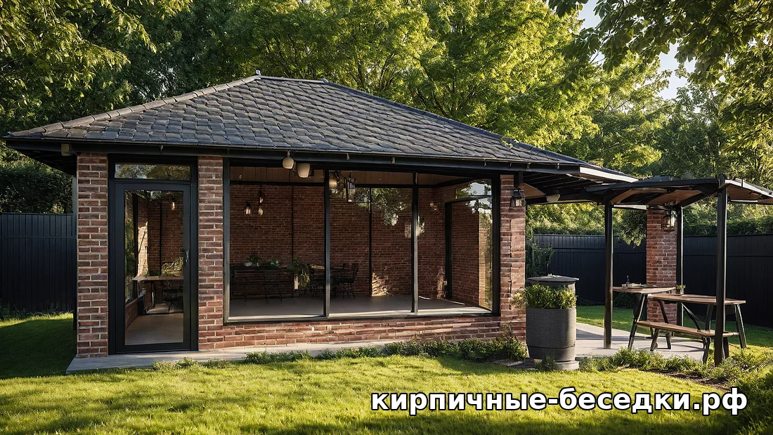 Мангальная беседка из кирпича: что это за тип и как её спланировать