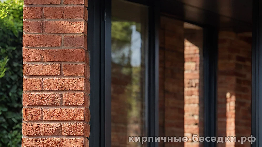 Стены беседки из кирпича: технология кладки