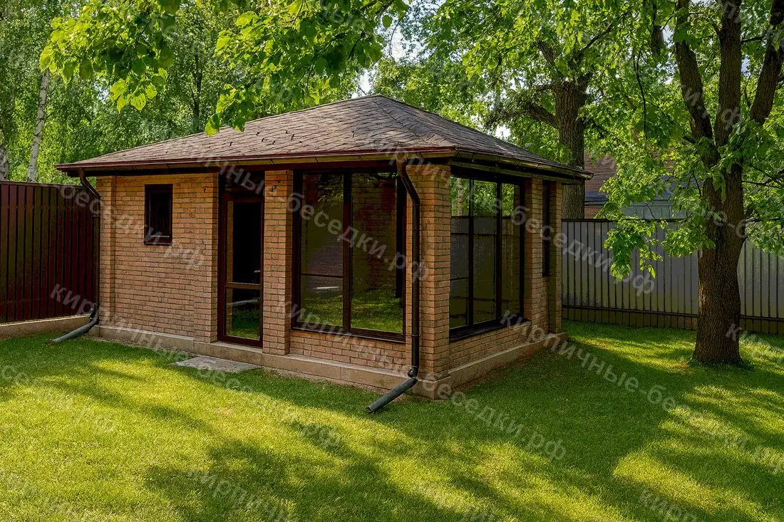 Беседка «Практичная» из кирпича от 3×4 м под ключ